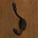 Signature Hardware Black Powder Coat Iron Double Coat Hook 