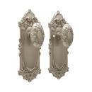 Signature Hardware Brushed Nickel Brass Privacy Knob and Plate Set 