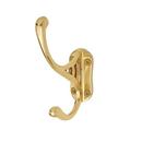 Brass Double Hook in Polished Brass