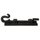 Iron Surface Bolt with Curly Handle in Black Powder Coat
