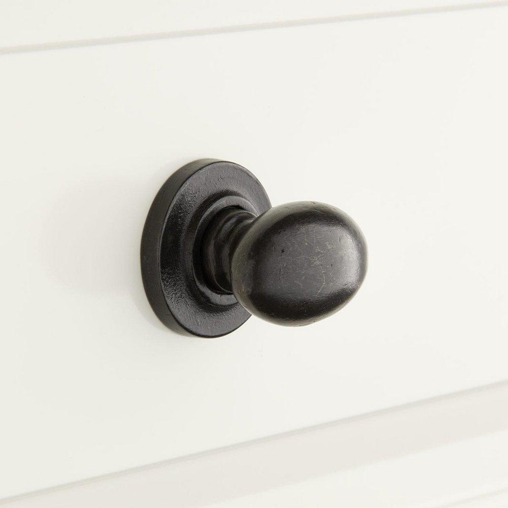 Signature Hardware Dark Bronze Bronze Oval Knob in Dark Bronze 