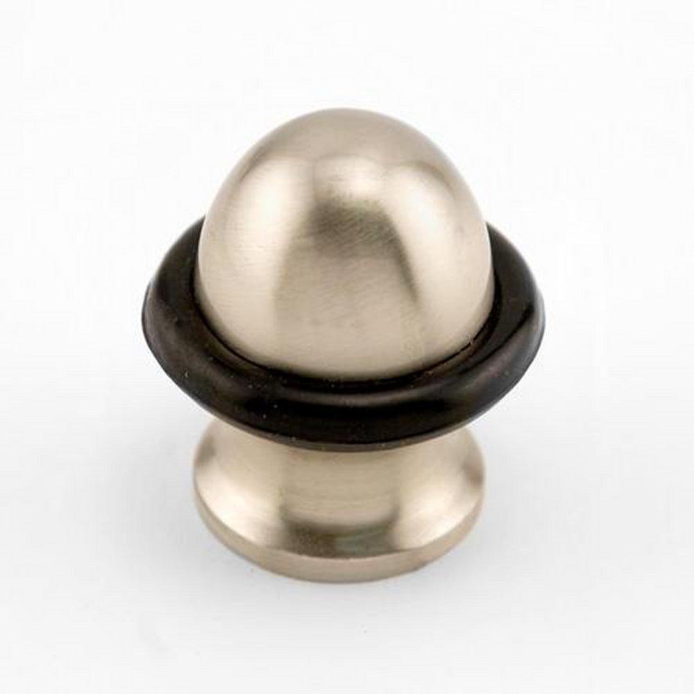 Signature Hardware Brushed Nickel 1-3/4 in. Brass Dome Door Stop 