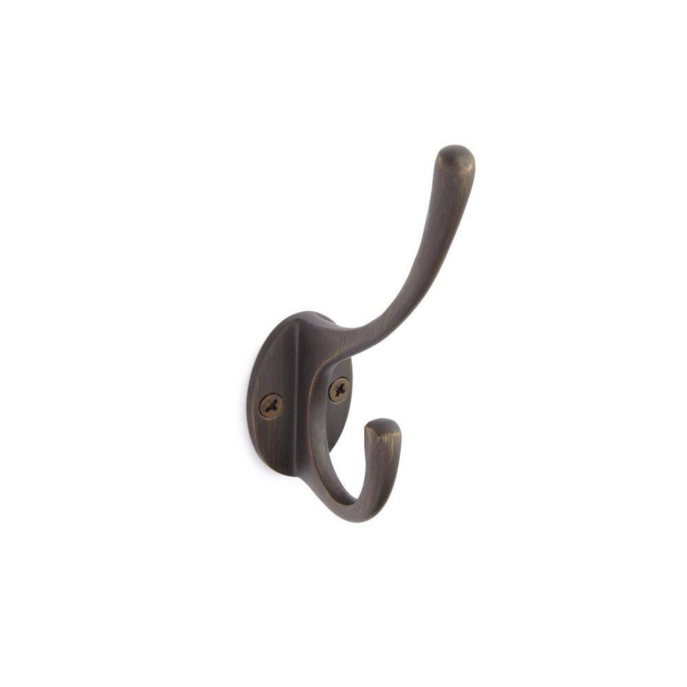 Signature Hardware Antique Brass Brass Double Hook 