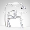 Signature Hardware Chrome Three Handle Roman Tub Faucet 
