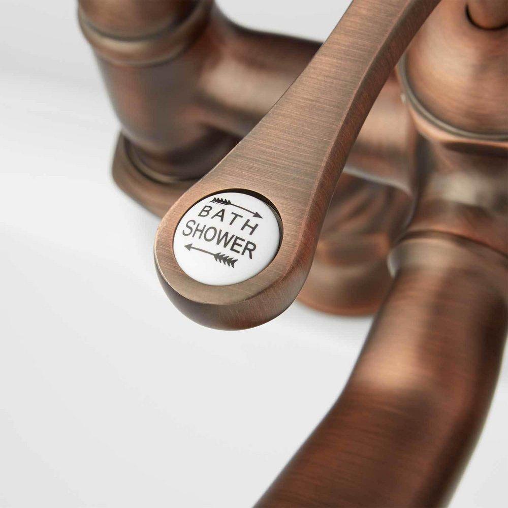 Signature Hardware Oil Rubbed Bronze Three Handle Roman Tub Faucet 