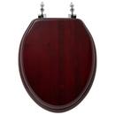Signature Hardware Mahogany/Chrome Elongated Closed Front Toilet Seat 