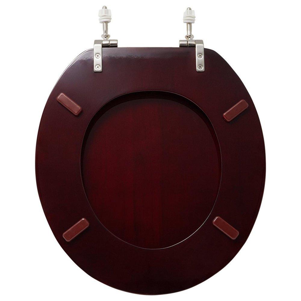 Signature Hardware Mahogany Elongated Closed Front Toilet Seat 