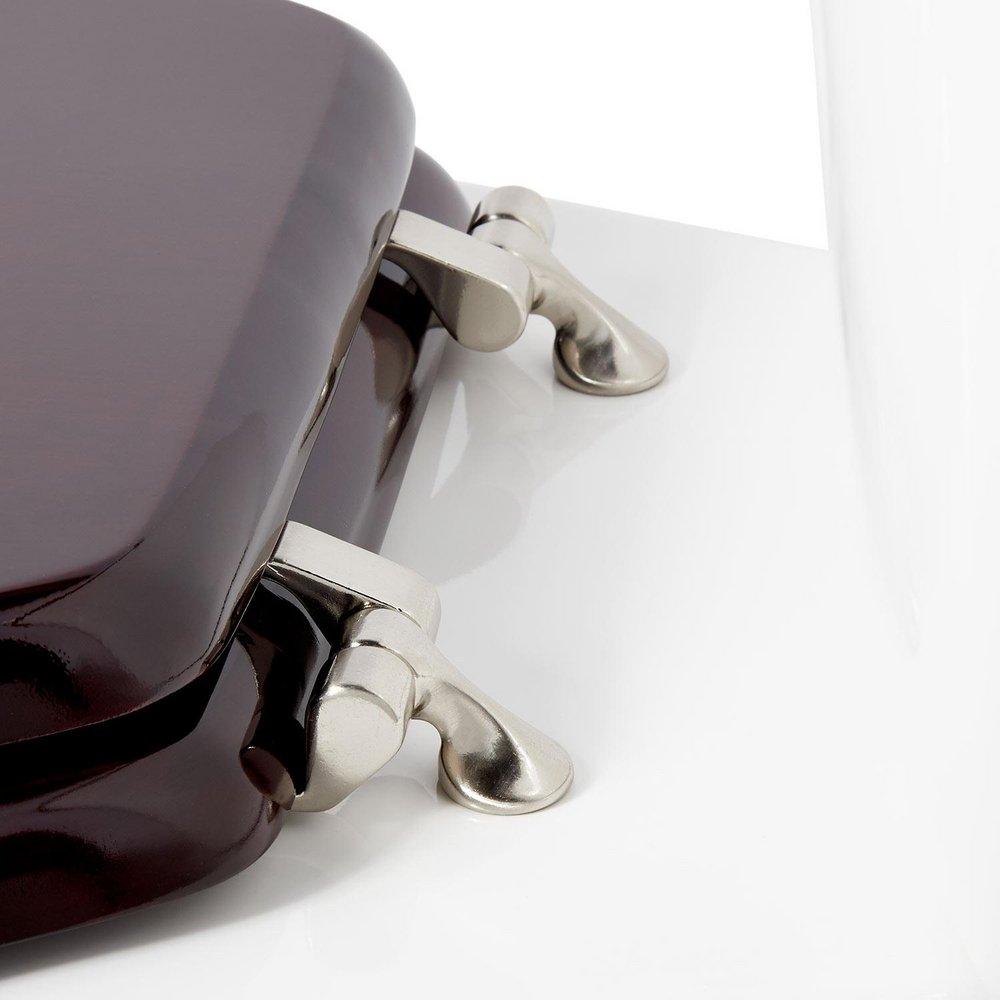 Signature Hardware Mahogany Elongated Closed Front Toilet Seat 