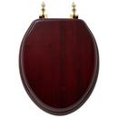 Signature Hardware Mahogany Elongated Closed Front Toilet Seat 