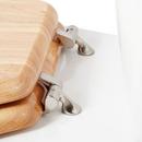 Signature Hardware Oak/Polished Brass Elongated Closed Front Toilet Seat 