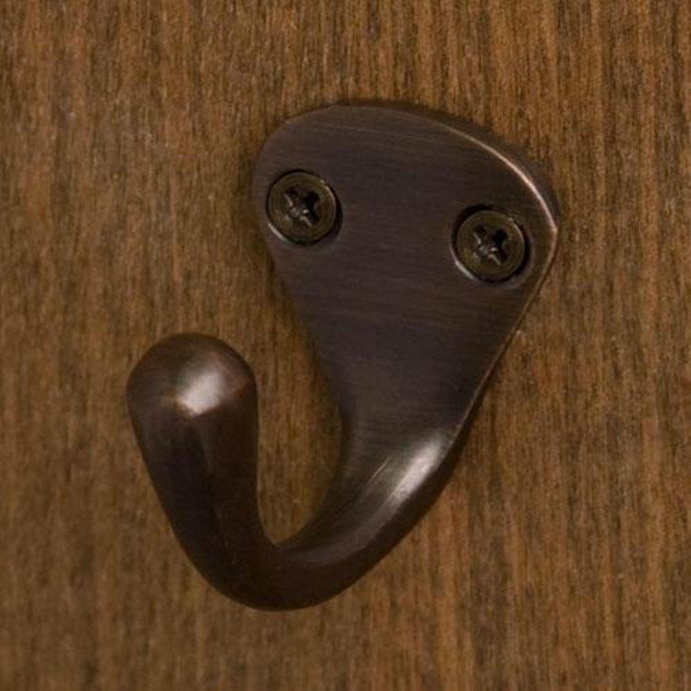 Signature Hardware Oil Rubbed Bronze Brass Single Coat Hook 