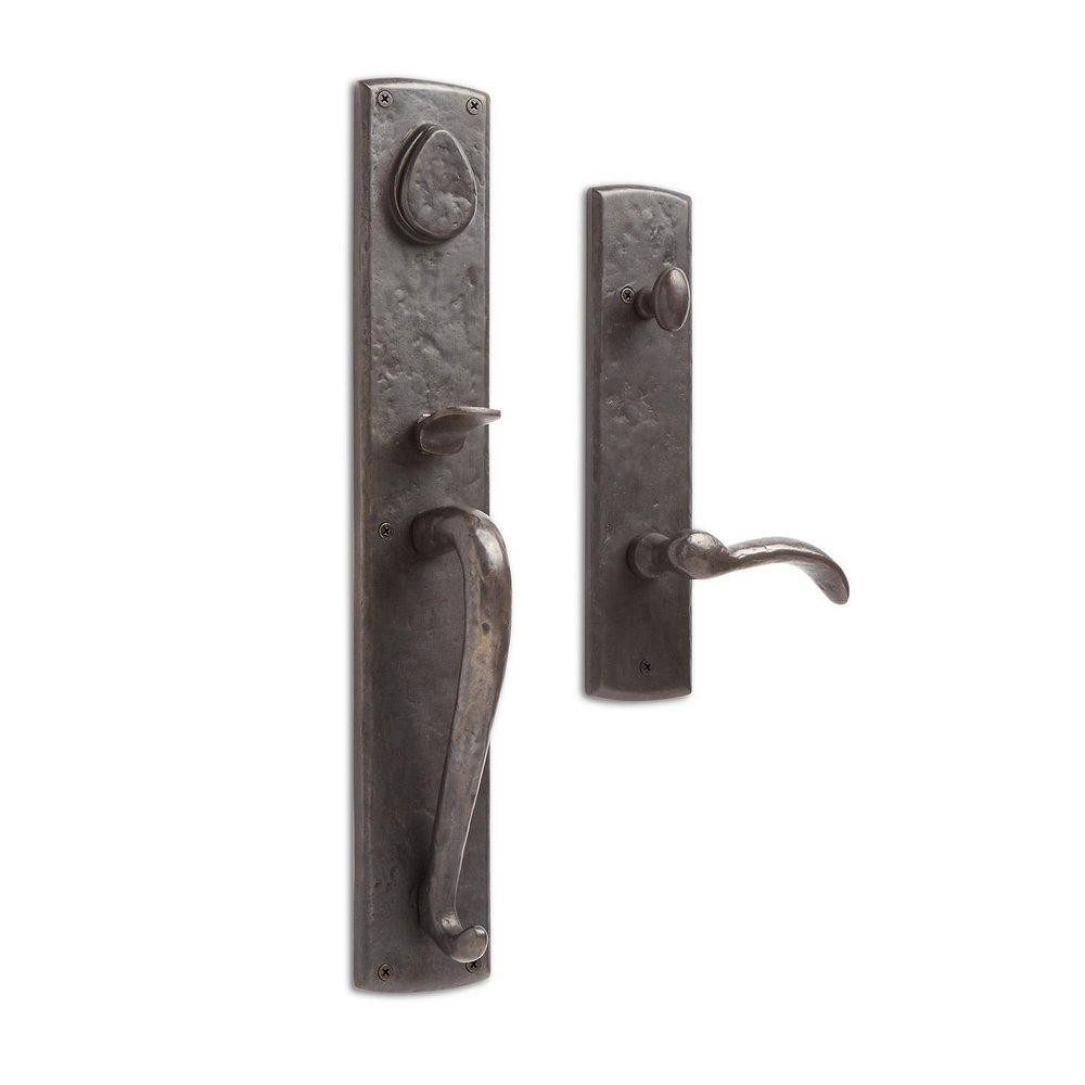 Signature Hardware Dark Bronze Sand Cast Bronze Rectangular Passage Door Knob 
