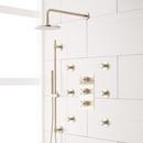 Three Handle Single Function Shower System in Brushed Nickel