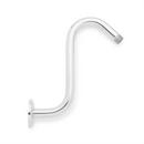 Signature Hardware Chrome 8 in. Brass Wall Mount Shower Arm and Flange 