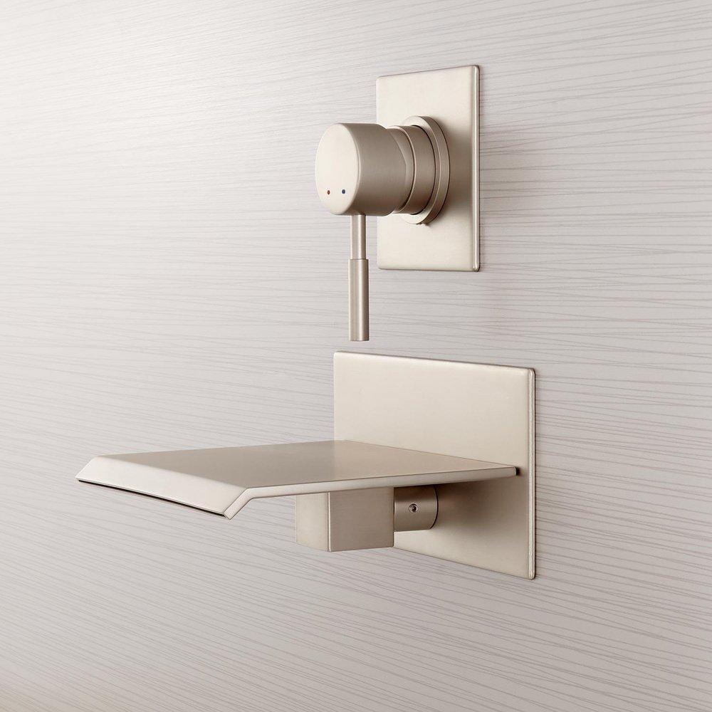 Signature Hardware Brushed Nickel Single Handle Wall Mount Filler 