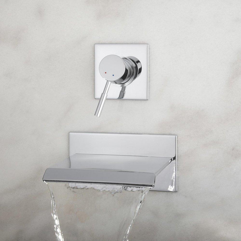 Signature Hardware Chrome Single Handle Wall Mount Filler (Trim Only) 