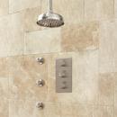 Three Handle Single Function Shower System in Brushed Nickel