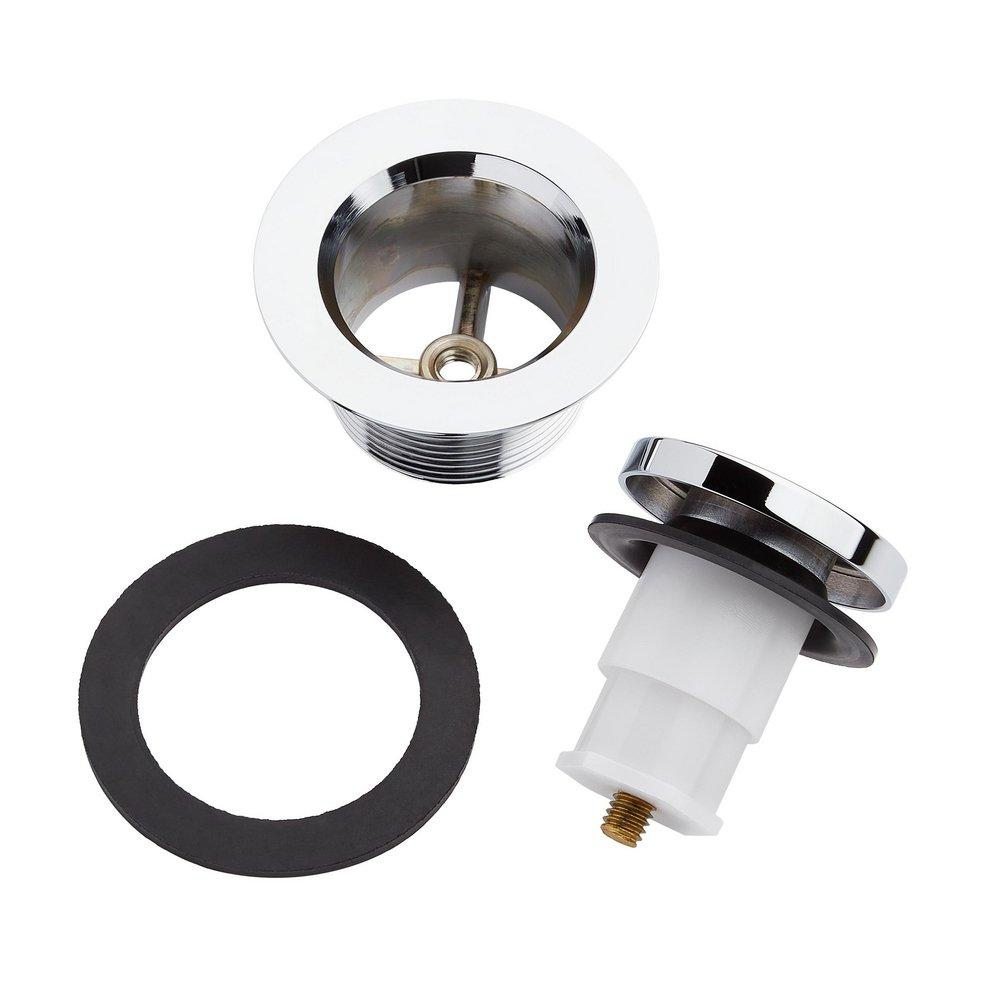 Signature Hardware Chrome Brass Pop-Up Tub Drain 