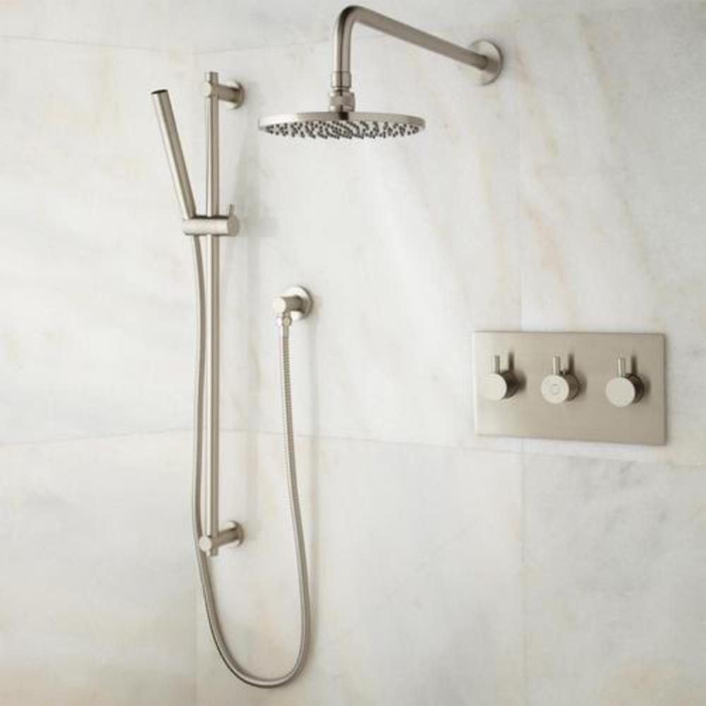 Signature Hardware Brushed Nickel TOSCA THERMOSTATIC SHOWER SYSTEM WI 