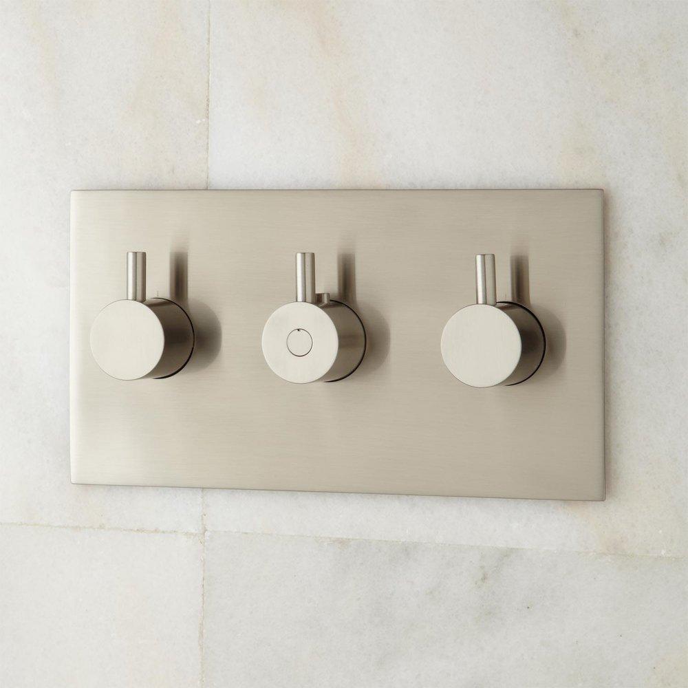 Signature Hardware Brushed Nickel TOSCA THERMOSTATIC SHOWER SYSTEM WI 