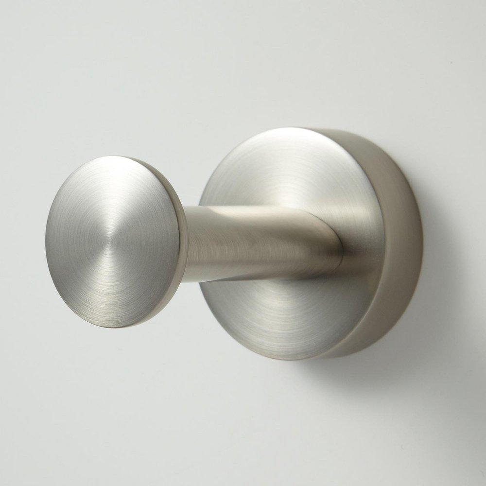 Signature Hardware Brushed Nickel Single Robe Hook 
