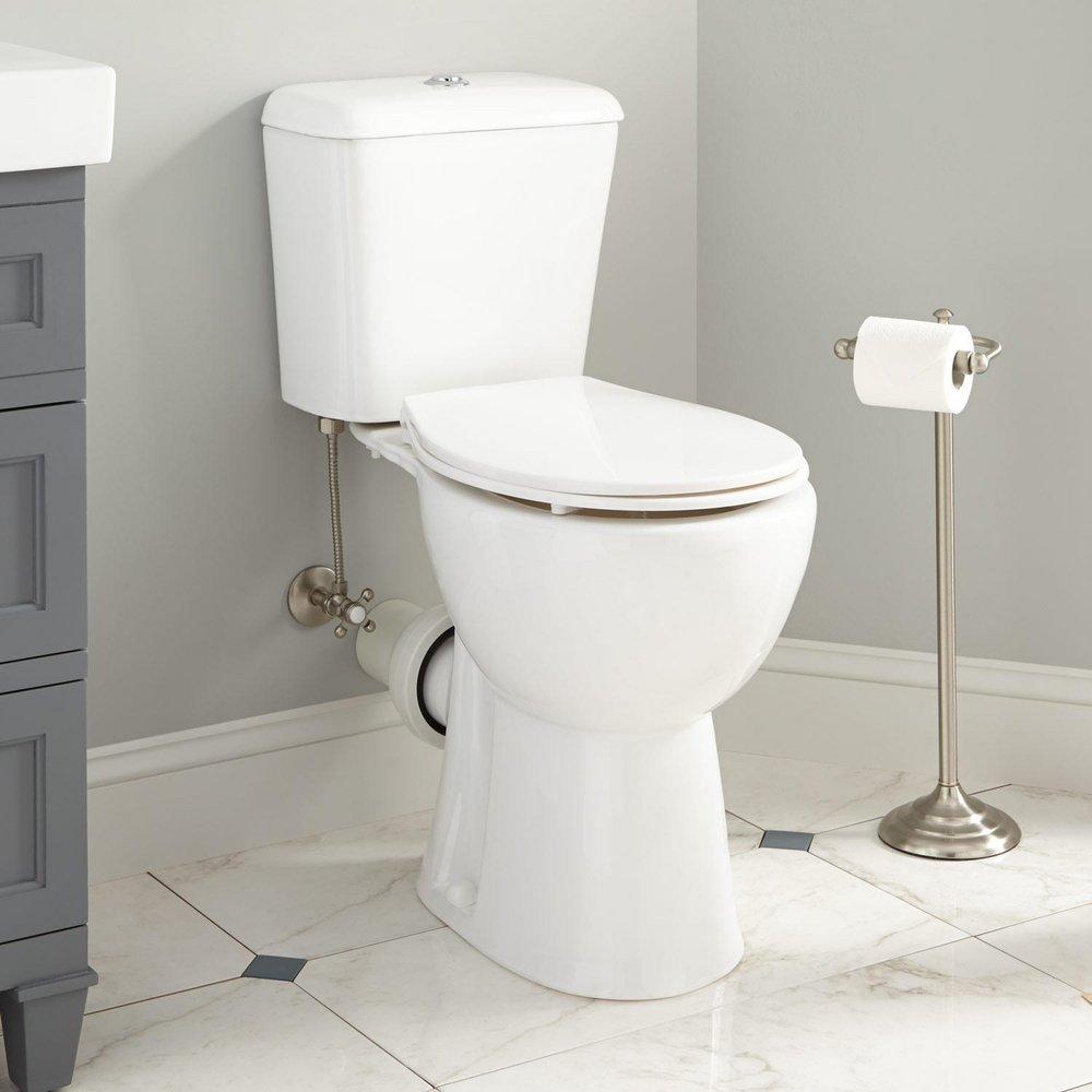 Signature Hardware White 1.6 gpf Round Two Piece Toilet 
