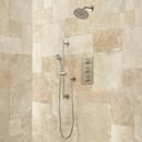 Three Handle Single Function Shower System in Brushed Nickel