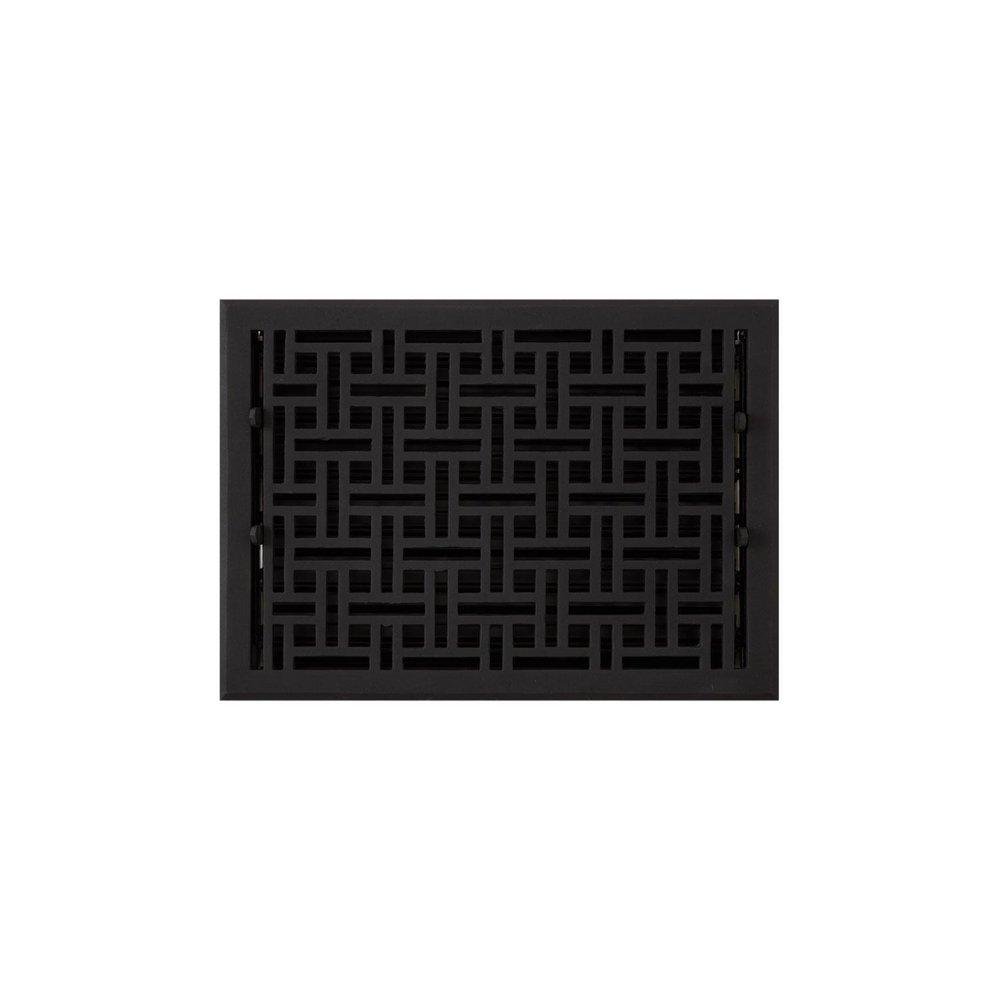 Signature Hardware Black 14 in. Floor Register in Black Cast Iron 