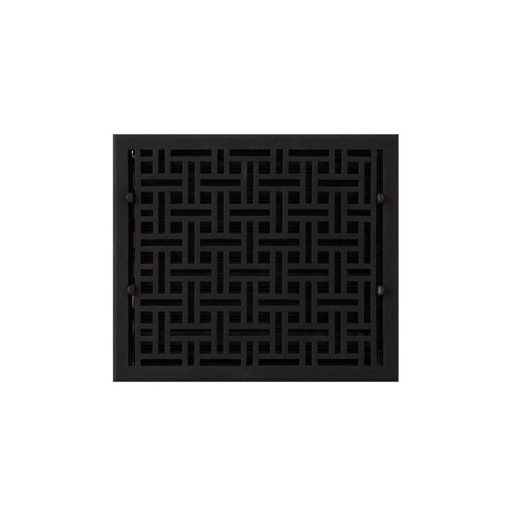 Signature Hardware Black 14 in. Floor Register in Black Cast Iron 