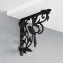 7 in. Cast Iron Shelf Bracket in Black Powder Coat