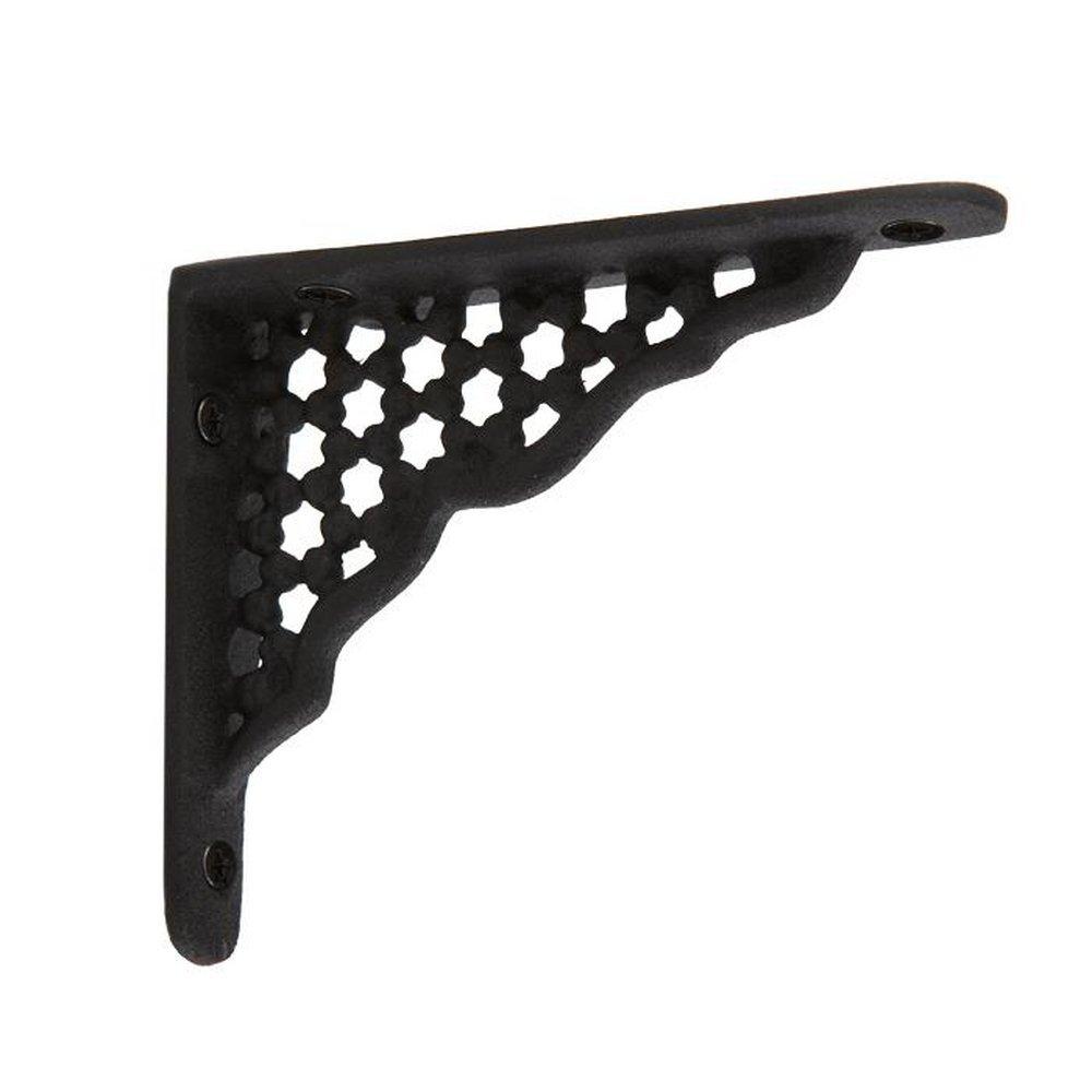 Signature Hardware Black Powder Coat 3-1/4 in. Cast Iron Shelf Bracket 
