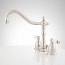 Signature Hardware Polished Nickel Two Handle Widespread Bathroom Sink Faucet 