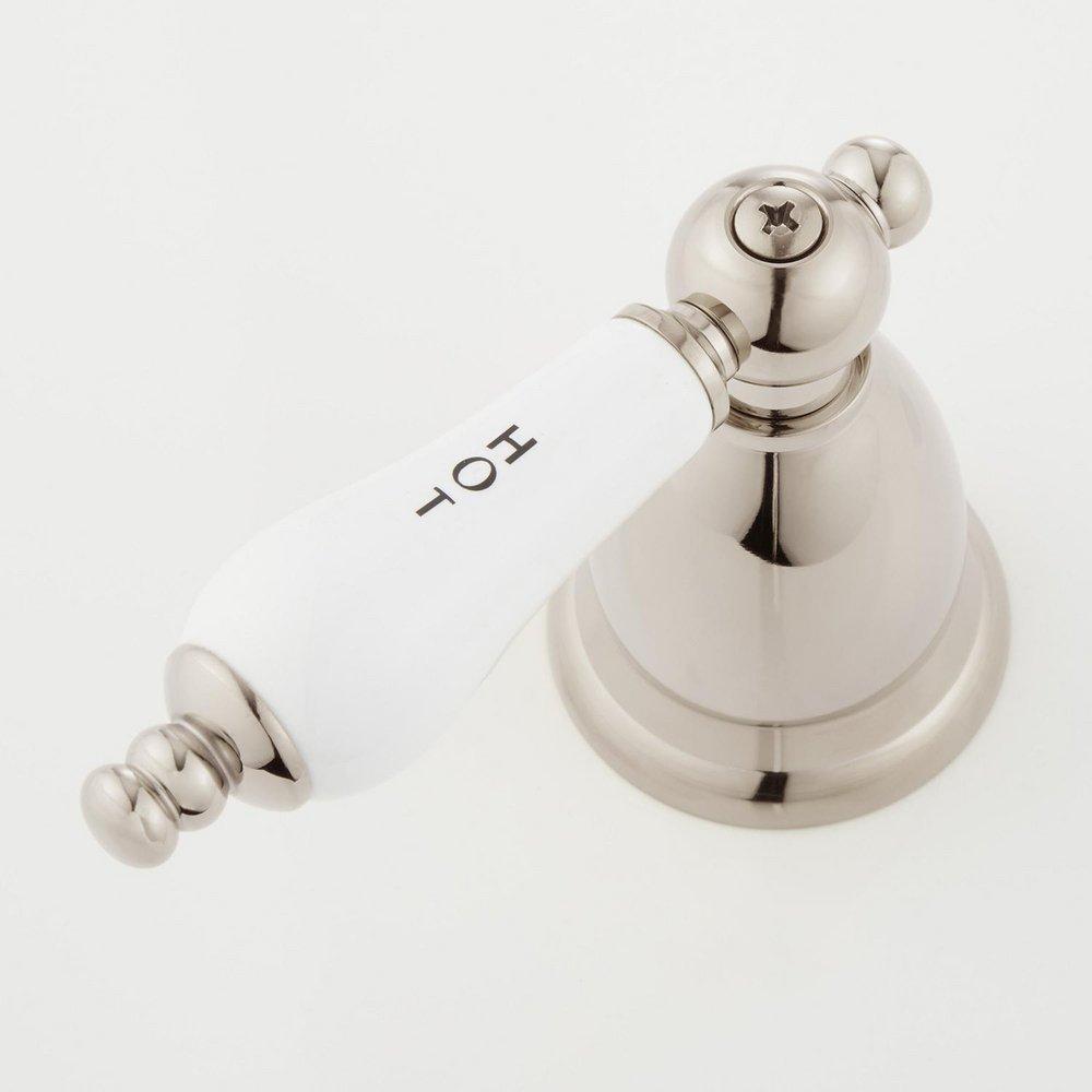 Signature Hardware Polished Nickel Two Handle Widespread Bathroom Sink Faucet 