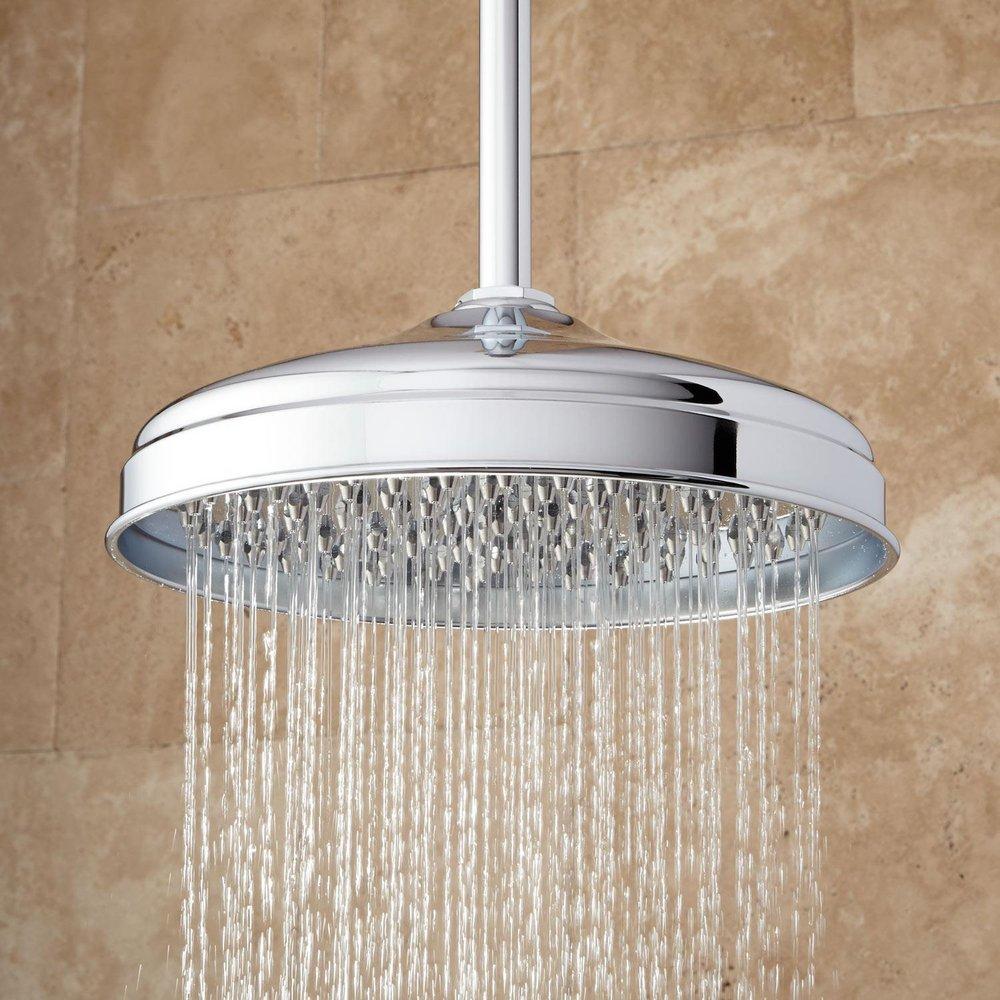 Signature Hardware Chrome Single Function Rainfall Showerhead 