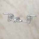 Two Handle Wall Mount Utility Faucet in Chrome
