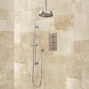 Three Handle Single Function Shower System in Brushed Nickel