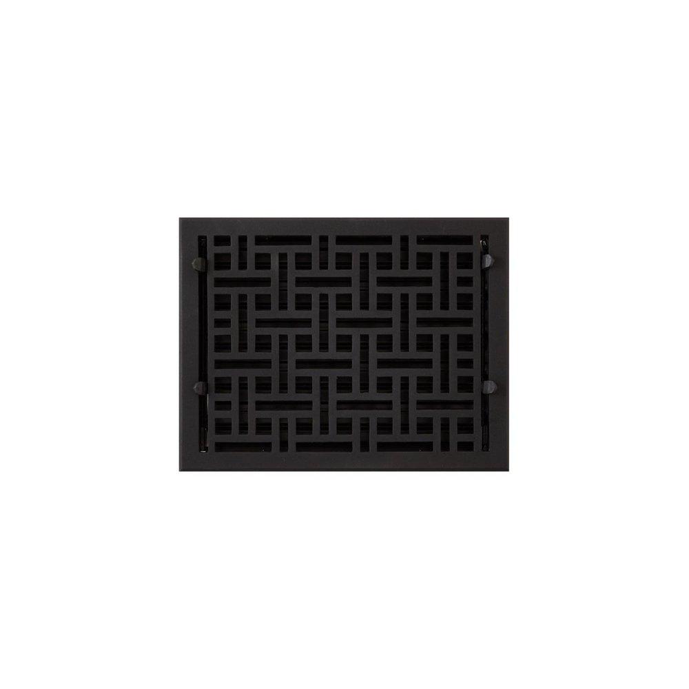 Signature Hardware Black 12 in. Floor Register in Black Cast Iron 