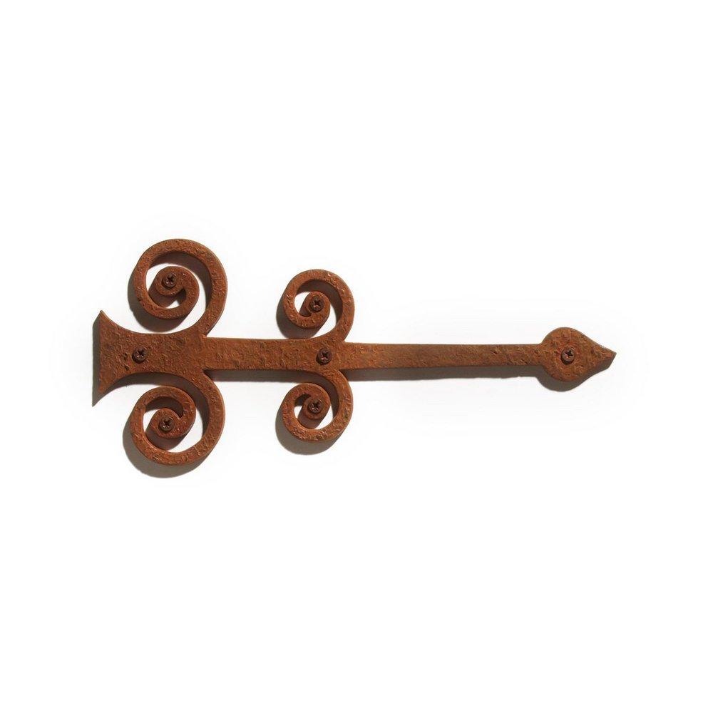 Signature Hardware Black Powder Coat Iron Door Strap Hinge 