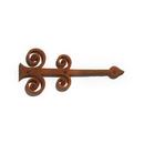 Signature Hardware Black Powder Coat Iron Door Strap Hinge 