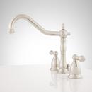 Signature Hardware Polished Nickel Two Handle Widespread Bathroom Sink Faucet 