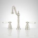 Signature Hardware Brushed Nickel Two Handle Widespread Bathroom Sink Faucet 