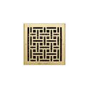 10 x 10 in. Residential Brass Ceiling & Sidewall Register in Polished Brass