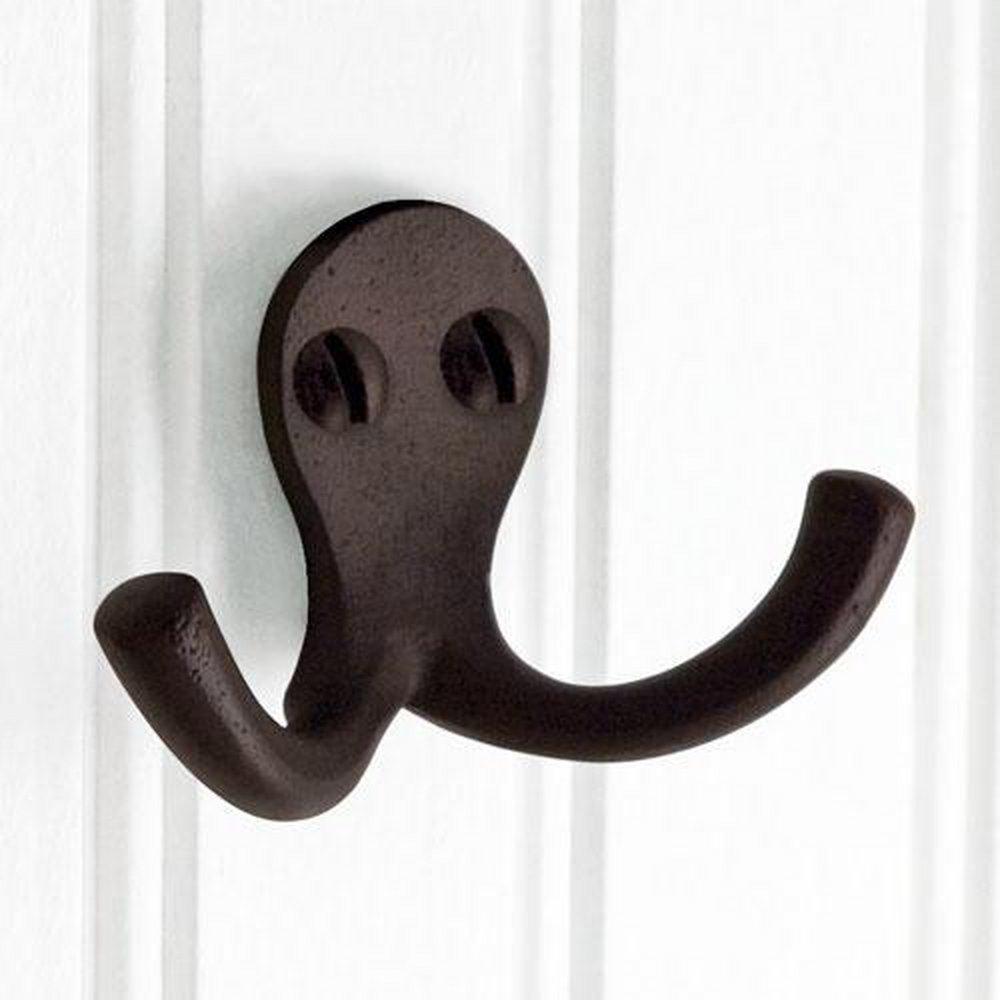 Signature Hardware Bronze Patina Bronze Double Coat Hook 