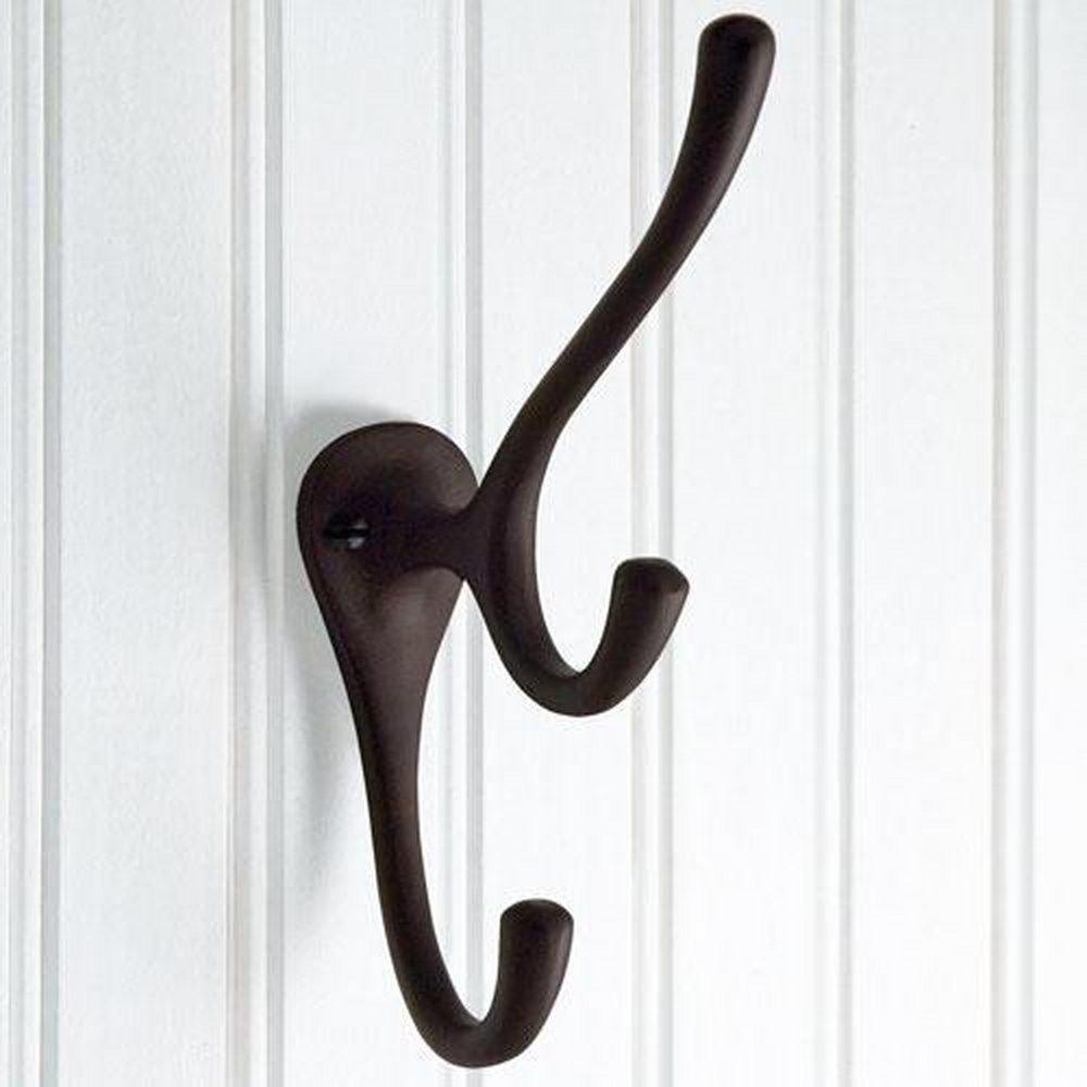 Signature Hardware Bronze Patina Bronze Triple Coat Hook 