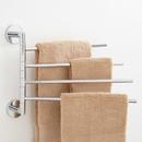 Signature Hardware Chrome Quadruple Swing Arm Towel Bar in Chrome 