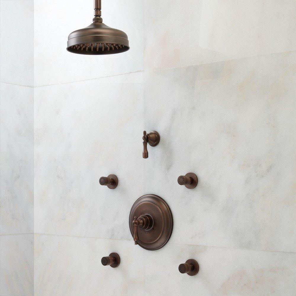 Signature Hardware Oil Rubbed Bronze Two Handle Single Function Shower System 