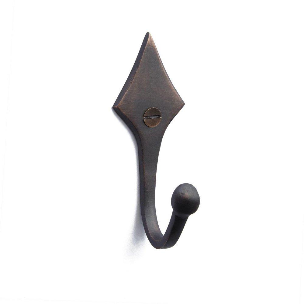 Signature Hardware Oil Rubbed Bronze Brass Single Coat Hook 