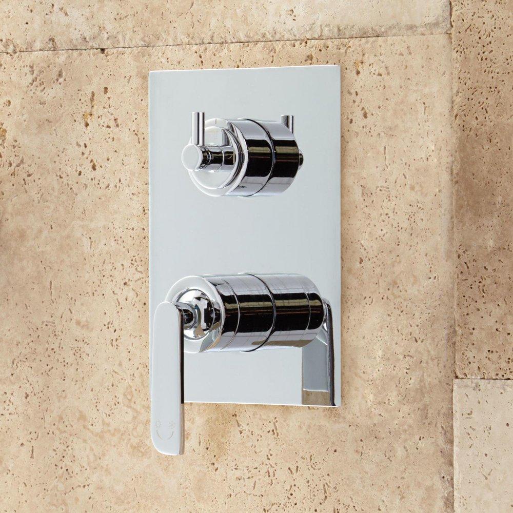 Signature Hardware Chrome Two Handle Single Function Shower System 