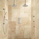 Three Handle Single Function Shower System in Brushed Nickel