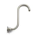 9-1/2 in. Brass Wall Mount Shower Arm and Flange in Brushed Nickel